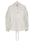ARRANGE Curve Heavy Cotton Sculpted Shirt In White UK 4