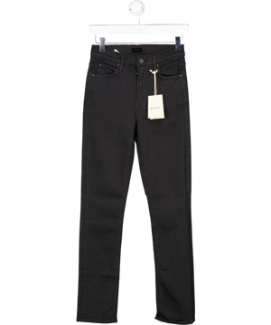 Mother Black The Dazzler Ankle Mid-rise Straight-leg Jeans W25