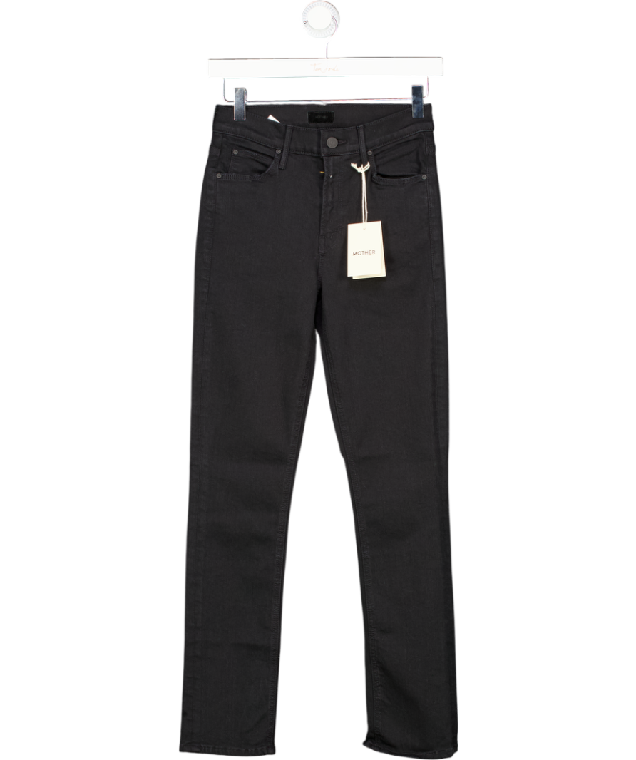 Mother Black The Dazzler Ankle Mid-rise Straight-leg Jeans W25