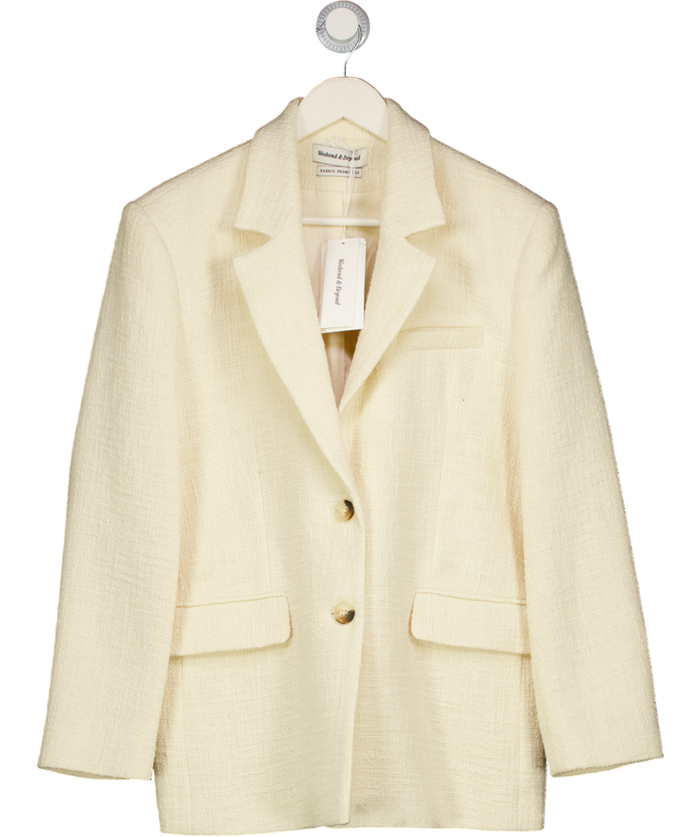 WEEKEND & BEYOND Cream Boucle Blazer UK S