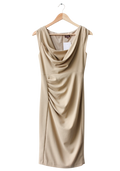 Phase Eight Beige Ruched Side Pencil Dress UK 8
