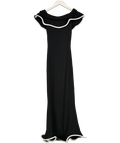 Meshki Black Molly Off Shoulder Knit Midi Dress UK XS