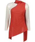 Topshop Red Halter Scarf Detail Top UK 6