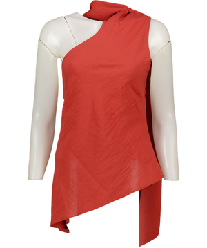 Topshop Red Halter Scarf Detail Top UK 6
