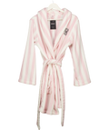 VICTORIA'S SECRET Pretty Blossom Pink Iconic Stripe Fluffy Robe UK M/L