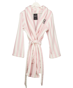 VICTORIA'S SECRET Pretty Blossom Pink Iconic Stripe Fluffy Robe UK M/L