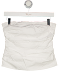 TOPSHOP Gathered Bandeau Top In White UK 8