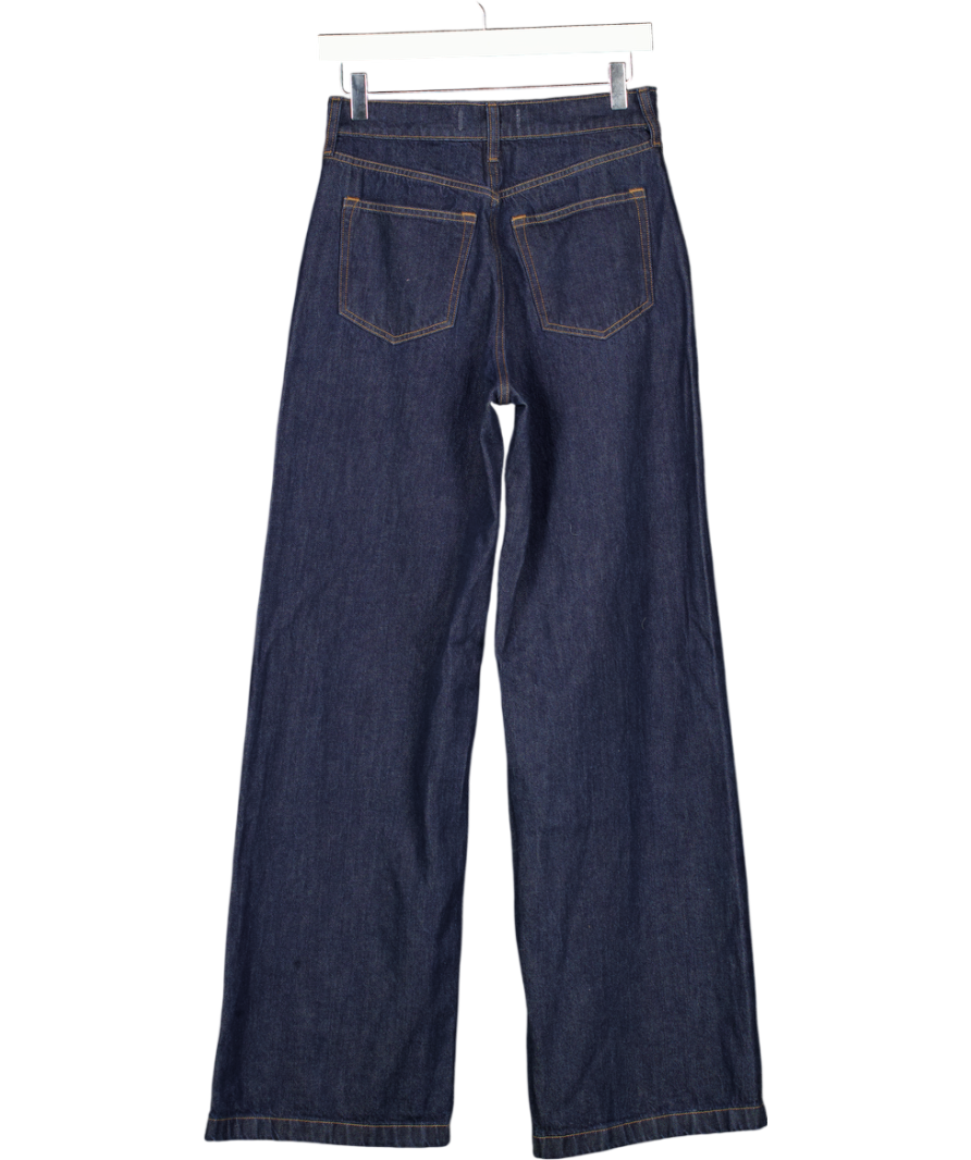 Abercrombie & Fitch Blue High Rise Wide Leg Jean W25