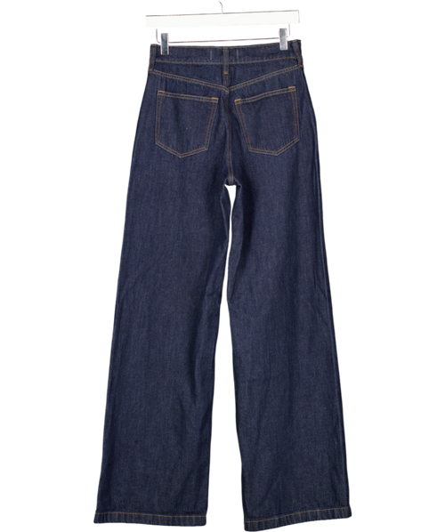 Abercrombie & Fitch Blue High Rise Wide Leg Jean W25