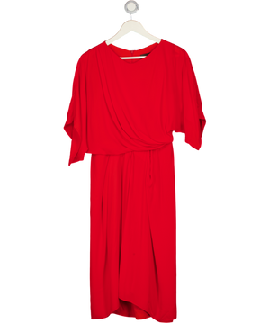 MAX MARA Red Silk Midi Dress UK 10
