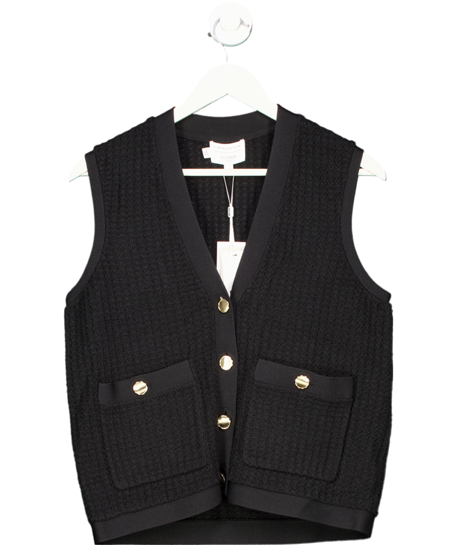 Hobbs Blue Tatton Cotton Blend Knitted Vest UK S