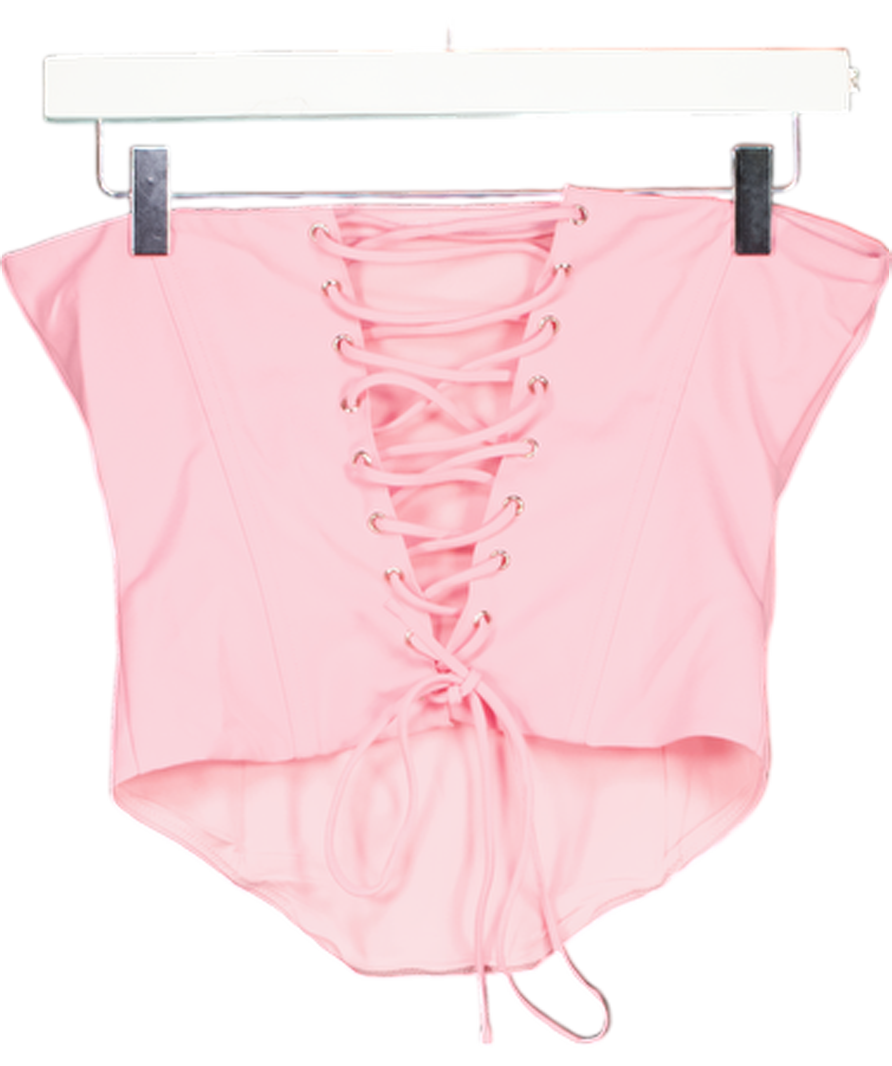 White Fox Bustier Hot Pink Top UK S