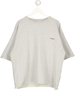 IETS FRANS Grey Embroidered Logo Heavy Weight  T-shirt UK L