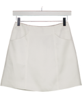 Six Stories White Elle Satin Mini Skirt With Pockets UK 6