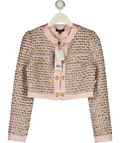 NADINE MERABI Pink Sparkle Tweed Remy Jacket UK 8