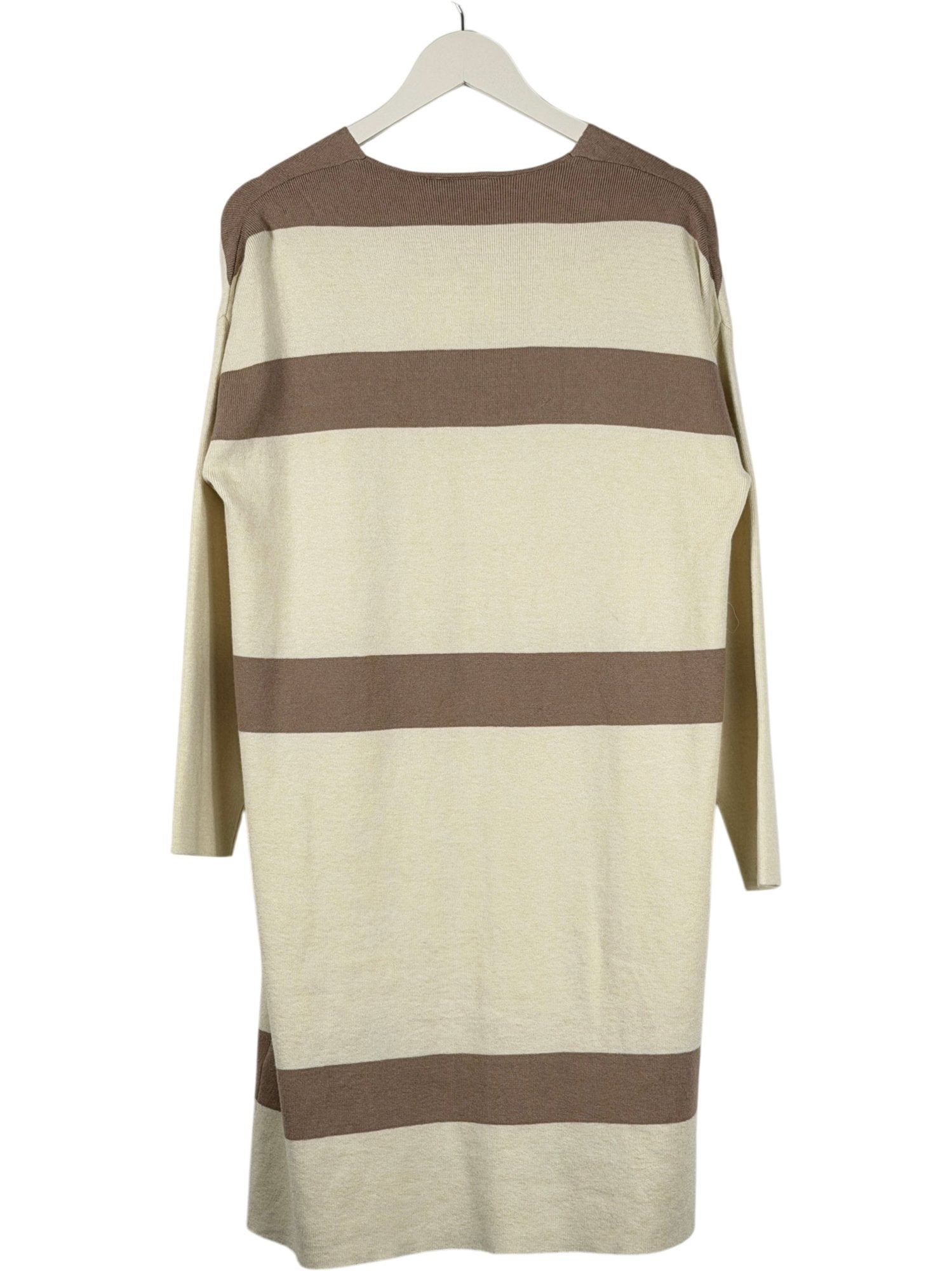 FRANSA Beige Brown FRLUCCA CAR 1 Striped Cardigan UK S