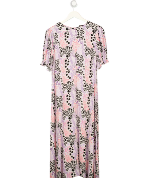 M&S Collection Animal Print Purple Mix Midi Dress - Petite UK 16