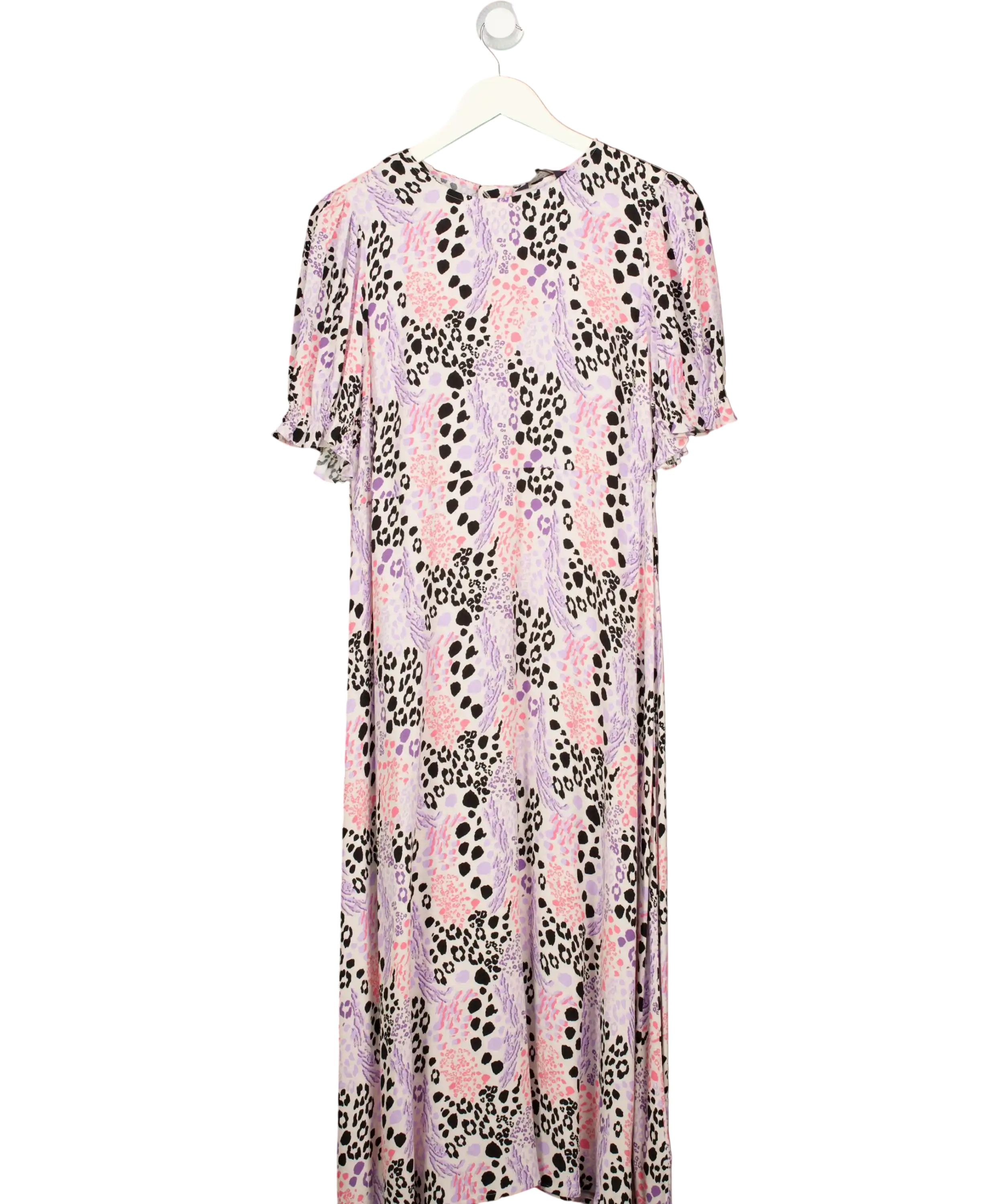 M&S Collection Animal Print Purple Mix Midi Dress - Petite UK 16