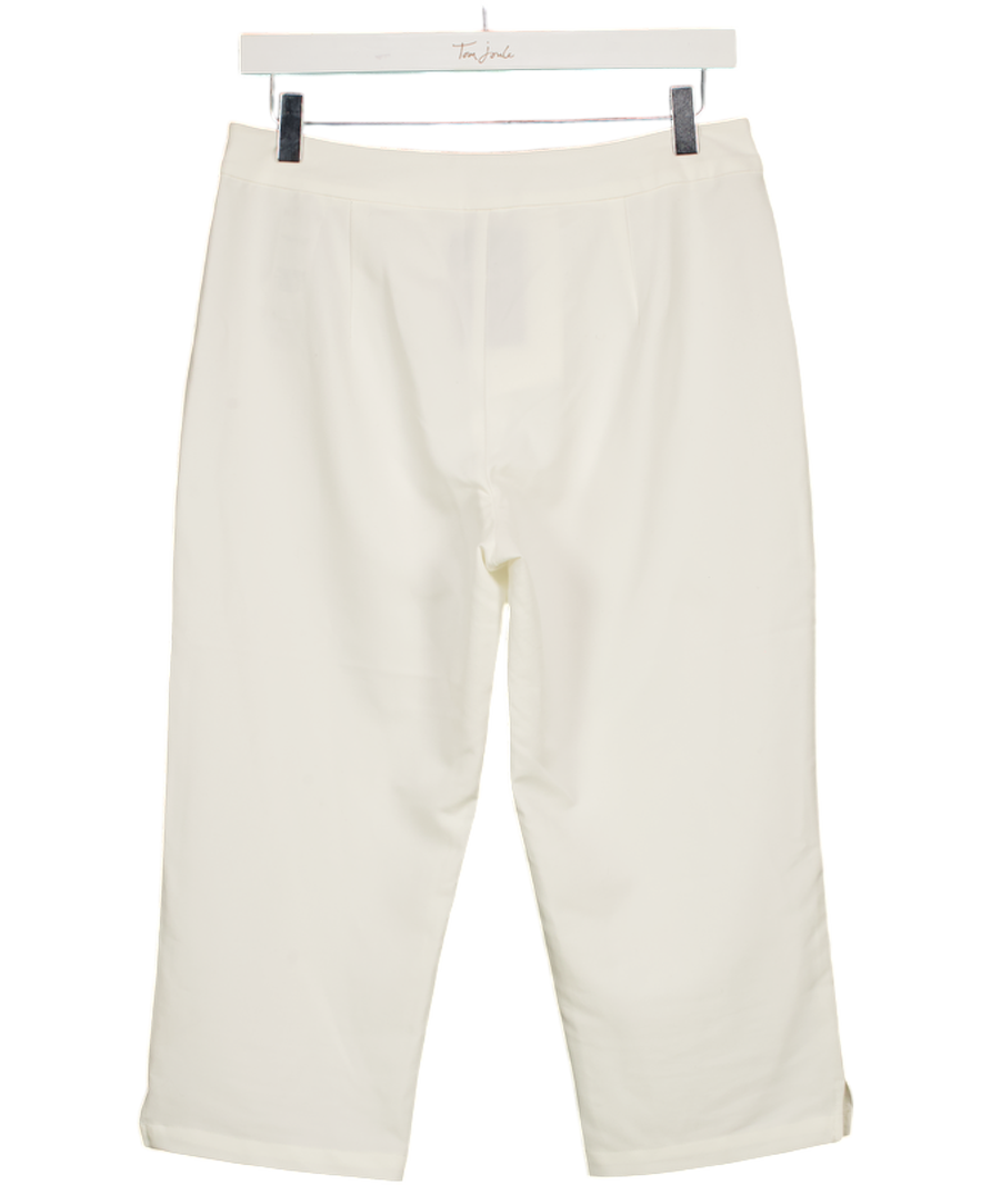 NA-KD White Tailored Capri Trousers UK 8