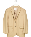 ANINE BING Camel Beige 100% Wool Blazer UK M