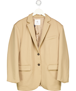 ANINE BING Camel Beige 100% Wool Blazer UK M
