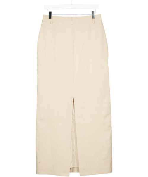 4th & Reckless Natural Beige Linen Look Pencil Skirt. UK 12