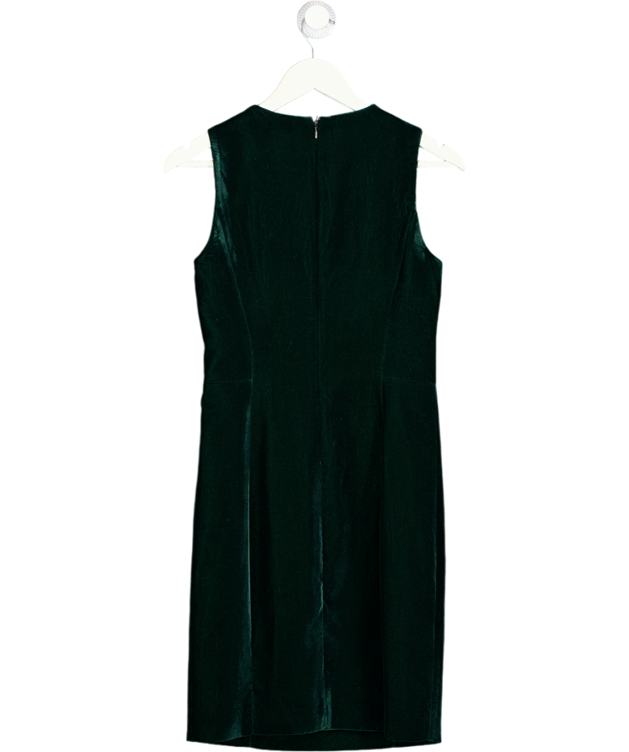 ELLIE TAHARI Dark Green Velvet Shift Dress UK 6