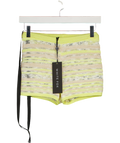 WHITE FOX Lemon Yellow Please Change Your Mind Knit Shorts UK S