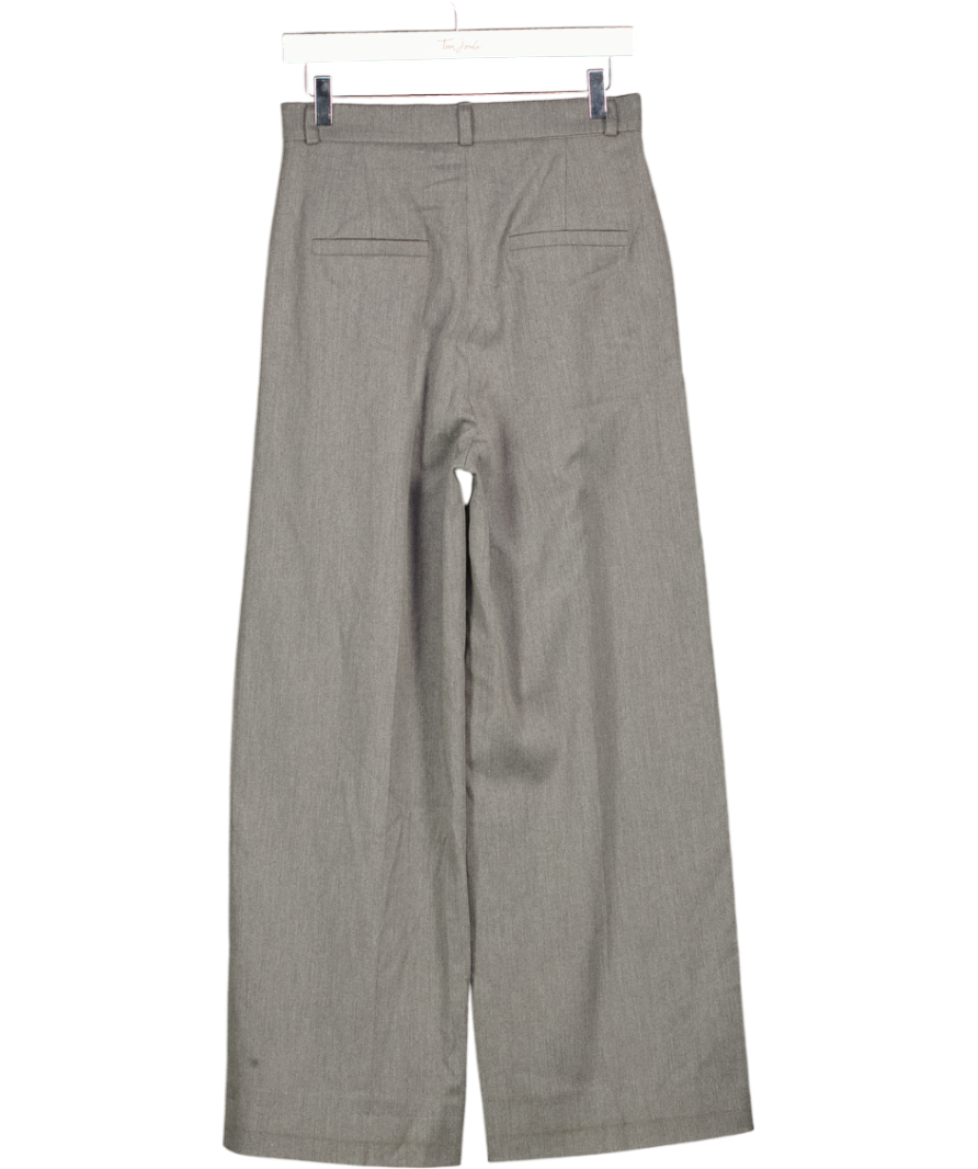 COOSH Grey Pleated Detail Wide Leg Tailored Trousers UK M