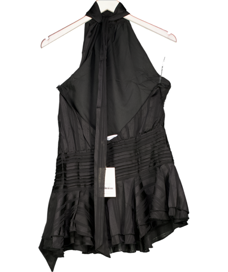 peppermayo Black Willow Chiffon Mini Dress UK 8