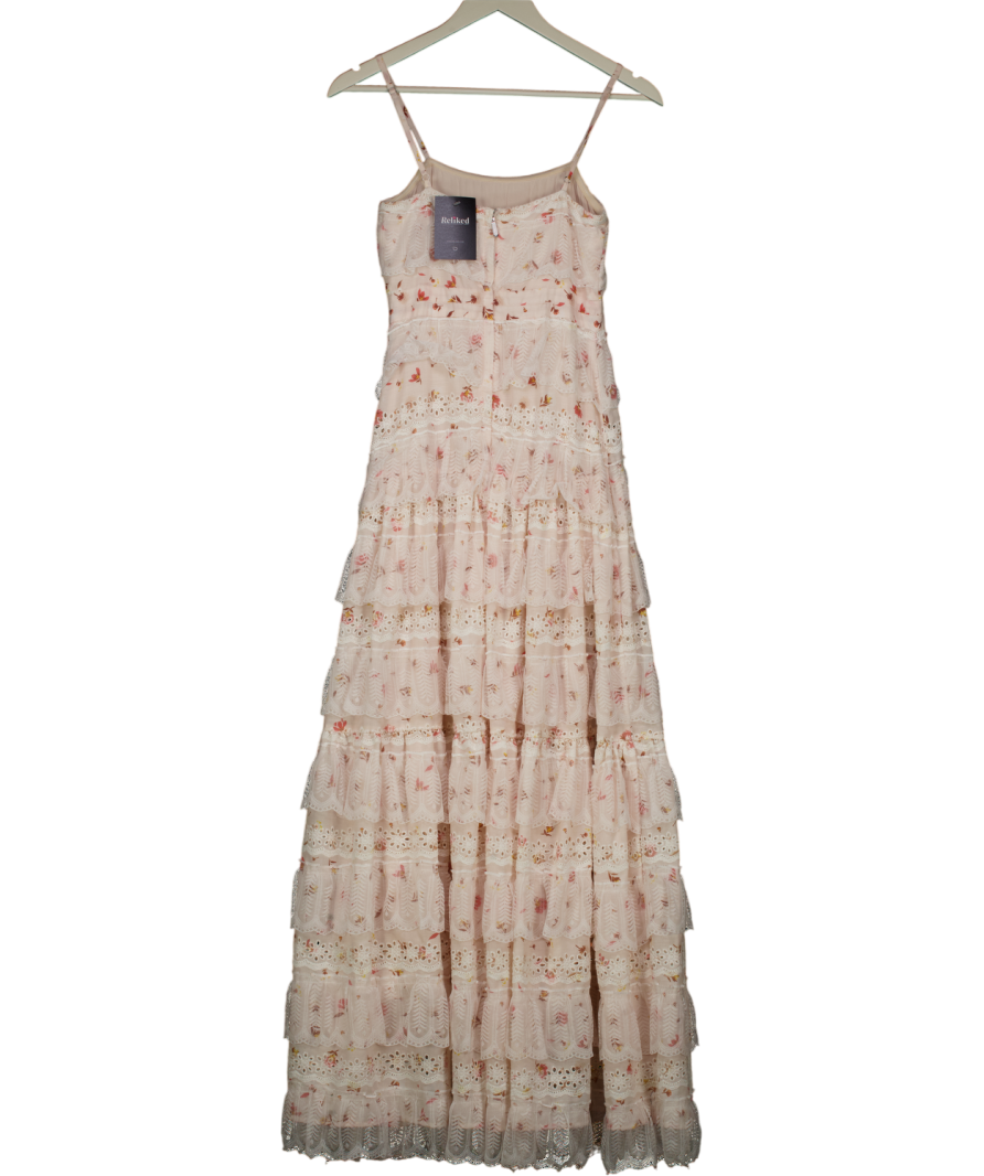 ALB Anne Louise Cream Floral Lovette Maxi Lace Dress UK 6