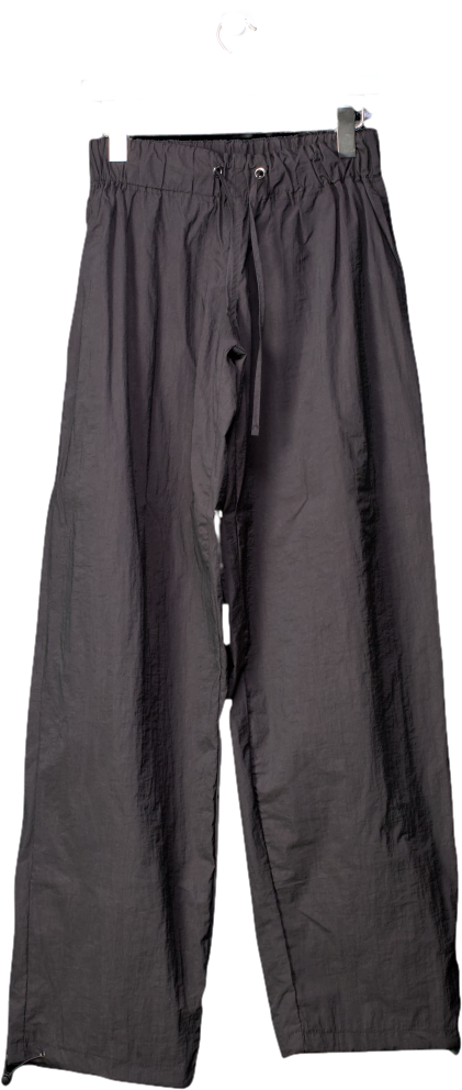 Nasty Gal Black Petite Parachute Multi Wear Cargo Pants UK 6