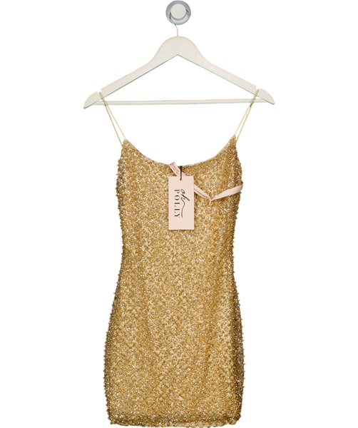 oh polly drop a glint gold dress We spy with our little eyes .. @haileybaldwin in our "Drop Glint" mini in #HaileyBaldwin Its framed with a scoop neckline and fixed rouleau shoulder straps. Oh polly in the -