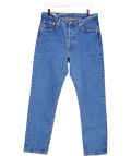 LEVI'S Mid Blue 501 Original Cropped Jeans L28 W29
