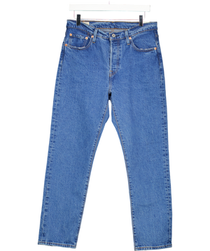 LEVI'S Mid Blue 501 Original Cropped Jeans L28 W29