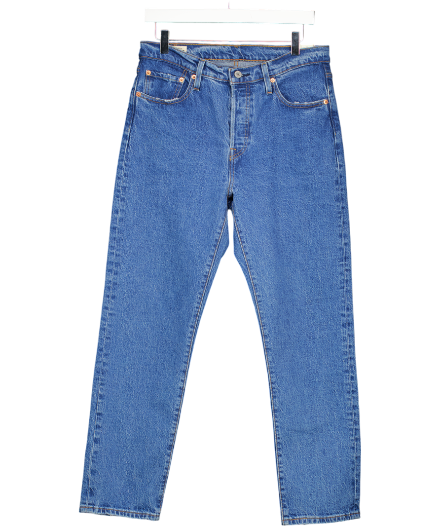 LEVI'S Mid Blue 501 Original Cropped Jeans L28 W29