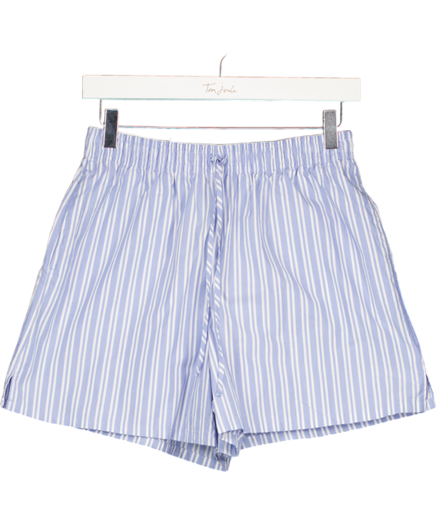 LOUNGE UNDERWEAR Blue Stripe Cotton Shorts UK S