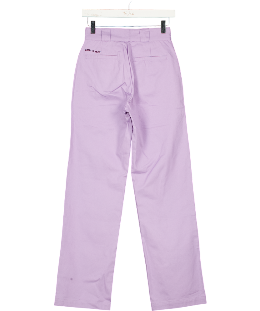AMELIE TEJE Purple Lilac Straight Leg Trouser UK XXS