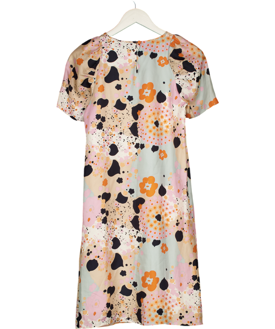 SEE BY CHLOE Multicoloured Silk Graphic Print Mini Dress UK 8