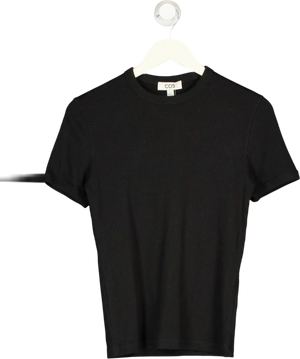 COS Black Slim Cotton Raglan T-shirt UK XS