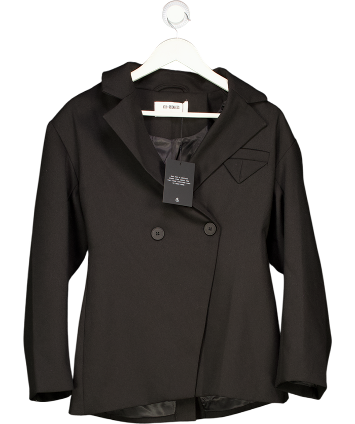 4th & Reckless Black Cinched Waist Blazer UK 8