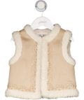 CHLOE Beige Faux Shearling Gilet 4 Years