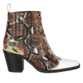 Ganni Brown Caramel Lovina 70 Leather Ankle Boots UK 4 EU 37 👠