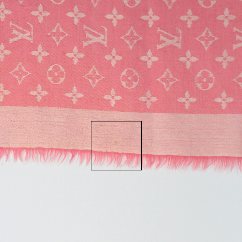 Louis Vuitton Coral Pink Iconic LV Monogram Silk/wool Blend Scarf