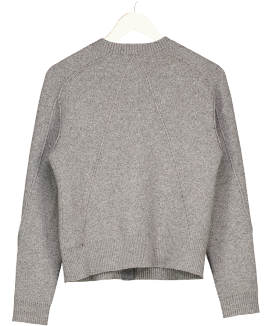 RAG & BONE Charcoal Grey Wool Blend Buttoned Cardigan UK M