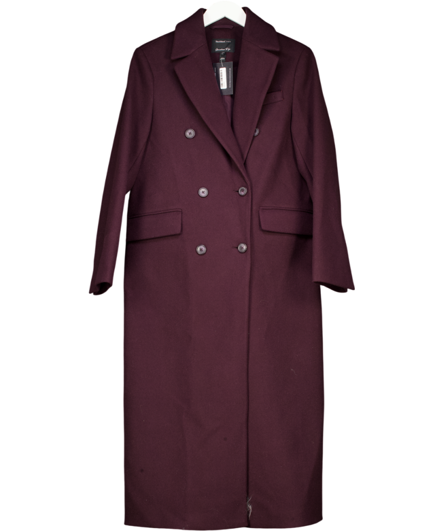 River Island Purple Tailored Double Breasted Coat UK 10