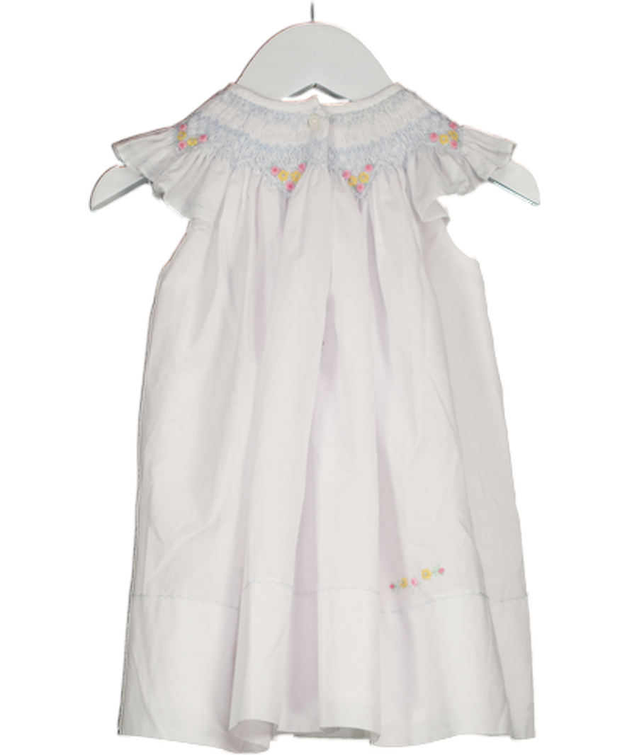 Sarah Louise White Floral Smocked Summer Dress 1 Year