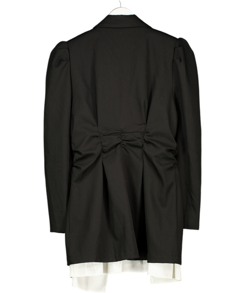 ABSENCE OF COLOUR Black Cinched Waist Blazer UK L