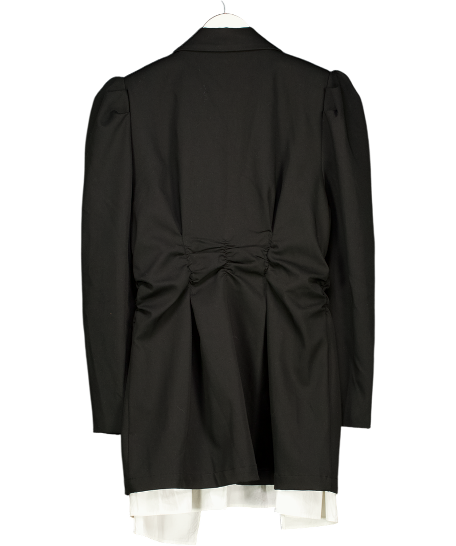 ABSENCE OF COLOUR Black Cinched Waist Blazer UK L