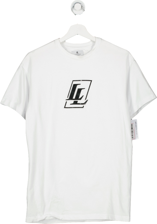 Legend London White Ll Logo T Shirt UK L